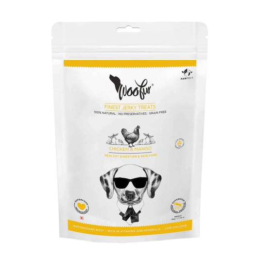 Woofur natuurlijke hondensnoepjes kip mango 50 gram