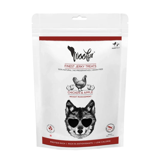 Woofur natuurlijke hondensnoepjes kip appel 50 gram