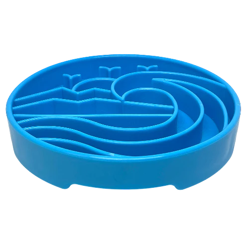 Sodapup slowfeeder hond Baja shallow lichtblauw  20 x 3,6 cm