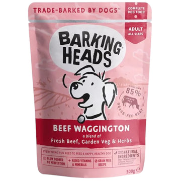 Barking Heads natuurlijk natvoer hond Beef Waggington rund 300 gram