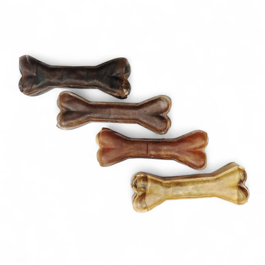 Dogboss hertenhuid kauwbot natuurlijke kauwsnack hond 12 en 17 cm