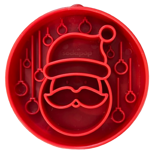 Sodapup slowfeeder hond Kerstman 20 x 5 cm