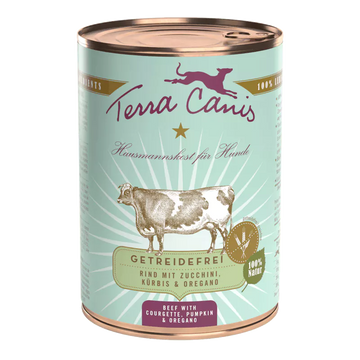Terra Canis Grain Free rund courgette pompoen natuurlijk natvoer hond  400 gram