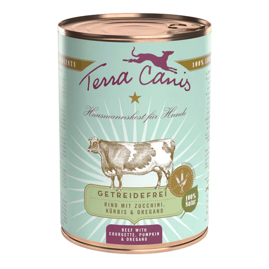 Terra Canis Grain Free rund courgette pompoen natuurlijk natvoer hond  400 gram