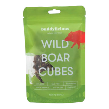Buddylicious Wild Boar treats wild zwijn natuurlijke trainingssnoepjes hond 100 gram