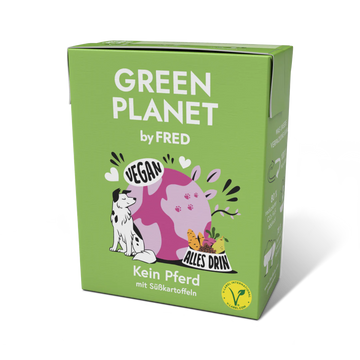 FRED Green Planet Geen Paard vegan natuurlijk natvoer hond 380 gram