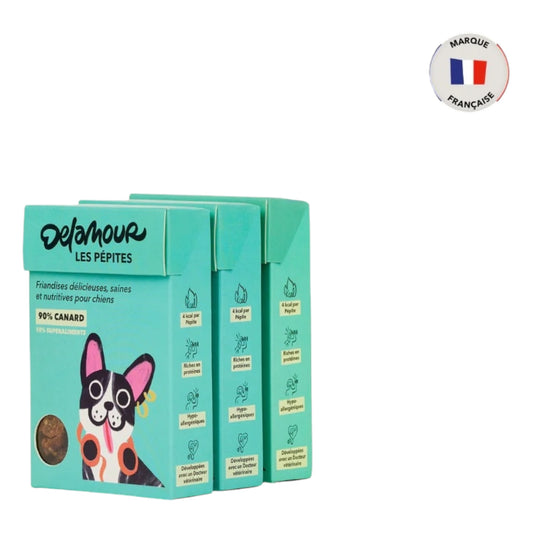 Delamour Les Pépites Eend natuurlijke trainingssnoepjes hond 75 gram