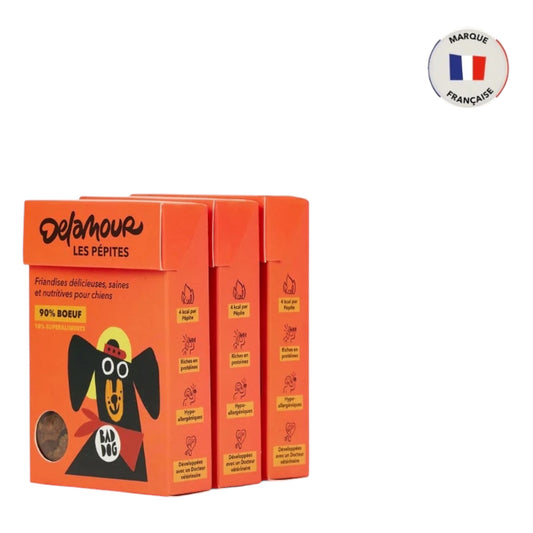 Delamour Les Pépites Rund natuurlijke trainingssnoepjes hond 75 gram