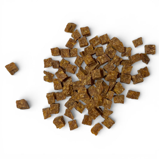 Kauartikel Kalkoen mini blokjes natuurlijke trainingssnacks hond 100 gram