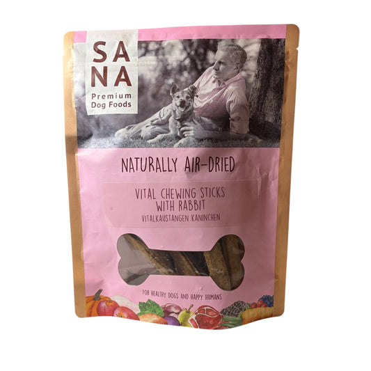 Sanadog kauwsticks rund konijn tussendoor snack 150 gram