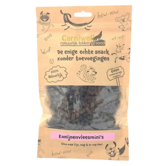 Carniwell konijn mini blokjes trainingssnacks 200 gram