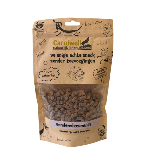Carniwell eend mini blokjes trainingssnacks 200 gram