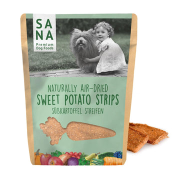 Sanadog zoete aardappel strips tussendoor snack 100 gram