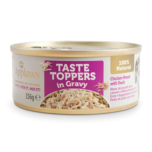 Applaws natuurlijke maaltijdtopper hond Taste Toppers jus kip eend 156 gram