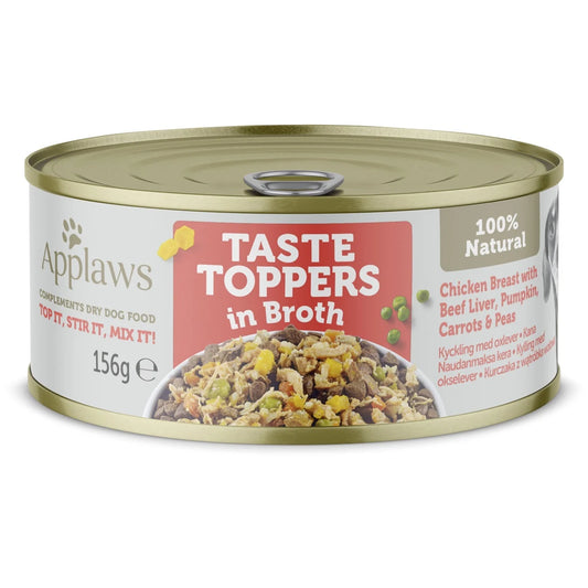 Applaws natuurlijke maaltijdtopper hond Taste Toppers bouillon kip rund 156 gram