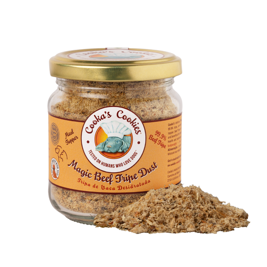 Cooka’s Cookies Magische Maaltijdtopper hond Tripe Dust runderpens 65 gram