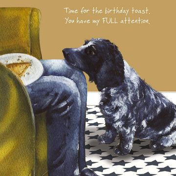 The Little Dog Laughed verjaardagskaart Cooper de cocker spaniël  15 x 15 cm