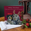 The Little Dog Laughed kerstkaart collie dogs merry Christmas 15 x 15 cm
