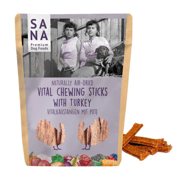 Sanadog natuurlijke kauwsnack hond Vital Chewing Sticks rund kalkoen 150 gram