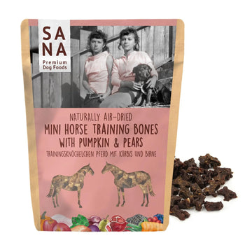 Sanadog natuurlijke trainingssnoepjes hond paard pompoen peer 100 gram